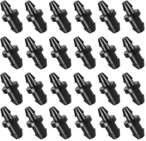 TOYMIS 100 Piezas Tapones para Orificios de Riego Por Goteo, 1/4 Pulgada Tapones para Riego Por Goteo Cierres para Extremos de Tubos de Riego para el Césped del Jardín de Casa Suministros de Tuberí