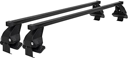 Menabo Stahl Dachträger Gepäckträger kompatibel mit Nissan Qashqai J11 2013-2017 Schwarz