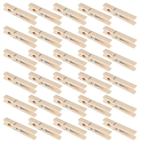 ZEONHAK 300 Pack 7.2cm Wood Clothes Peg, Wooden Clothespin for Craft Towels Decor Art Wall