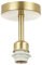 Satin Gold Brass Plated Ceiling Light Fitting for Industrial Style Light Bulbs | 12cm x 17cm | Suitable for Lamp Shades with E27 Lamp Holder by Happy Homewares