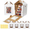 Mcfleet Tall Cake Boxes 4 Pack 12x12x14 for Tier Cakes with Window - 12 Inch Disposable Large Layer Bakery Carrier with Handle - Bakery Safe Transport Box for Wedding, Birthday, Party