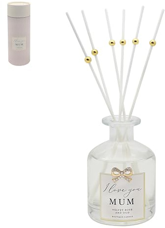 Lesser & Pavey Love You Mum Reed Diffuser | Creates relaxing ambience, decorative home fragrance, elegant keepsake, suitable for everyday display and gifting