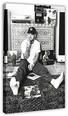 Rapper Mac Miller Poster Leinwand Poster Wandkunst Dekor Druck Bild Gemälde für Wohnzimmer Schlafzimmer Dekoration Rahmenstil 30 x 45 cm