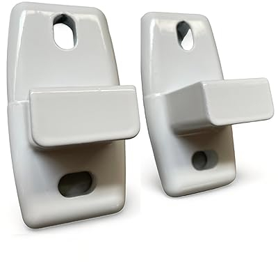 Teletoldo Juego de Terminales Soportes a Pared Blanco | Compatible con Soporte Brazo balcón | Tornillería Incluida | Pack 2 Unidades