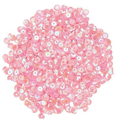 Sourcing Map Lose Pailletten Irisierende 2400 Stück für Schmuckherstellung, Basteln, Nähen - Rosa