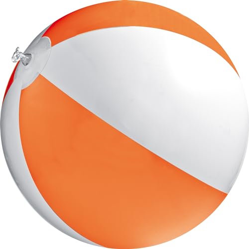 noTrash2003 Set aus 6 oder 1 Aufblasbare Wasserbälle Strandbälle Beachball Urlaub Beach Strand Pool (Orange (Einzel))