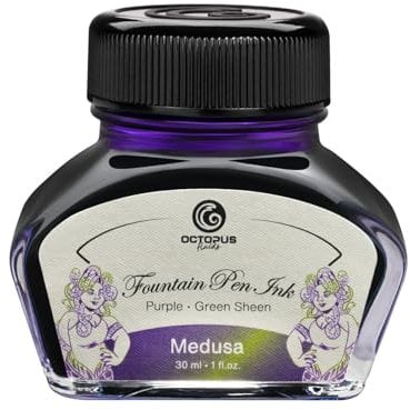 Octopus Fluids Medusa Sheen Ink 30ml Purple Fountain Pen Ink, Sheen Ink, SH-VT-050-030