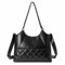 YXBQueen Gesteppte Damen-Umhängetasche, klein, gesteppt, Handtaschen, Kettentasche, Ledergeldbörse, Schwarze Tragetasche, Small