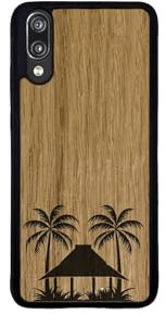 Handyhülle aus Holz Huawei P Enowood Artisanal - Cabane - P20 Lite - Chêne
