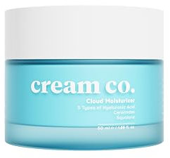 cream co. Cloud Moisturizer mit Hyaluron, Ceramid & Squalan 50 ml, Vegan Feuchtigkeitscreme Empfindliche Haut für Damen & Männer, Gesichtscreme Trockene Haut, Repariert und Glätte Rötungen im Gesicht