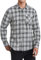 HISDERN Herren Hemd Kariertes Freizeithemd Langarm Druckknöpfe Flanellhemden Warm Holzfällerhemd Karohemd Oktoberfest Regular Fit grau 3XL
