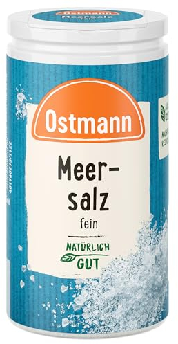 Ostmann Gewürze - Meersalz fein | Salzstreuer zum Nachwürzen bei Tisch | Mit praktischem Streuaufsatz | 90 g in der Streudose