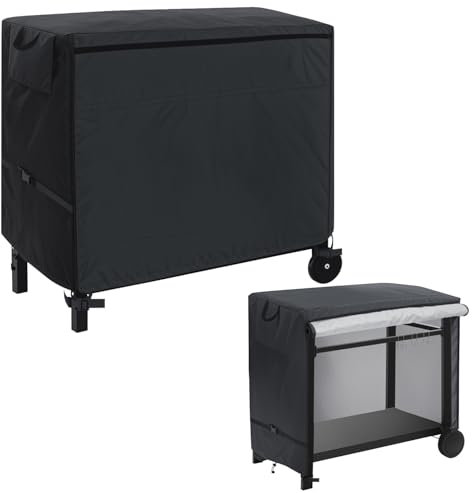 YUJHON Outdoor Prep Table Cover for Keter Unity Small Portable Table Storage Cabinet, 420D Patio Table Cover Garden BBQ Cart Cover (105x64x85cm)