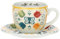 Tazza colazione con piattino in porcellana Eolia