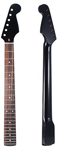 RuiJOTWAT 22-Bund-Ersatzhals aus Ahorn, Griffbrett aus Palisander für Strat St Stratocaster (schwarz)