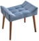 Atahome Petunia Dressing Table Stool - Elegant and Comfortable Padded Makeup Vanity Chair for Bedroom (Blue)