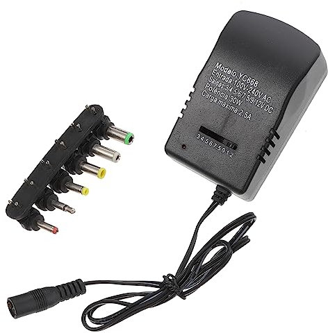 KONTONTY Adaptador De Corriente Regulable para Electrodomésticos Hogar Enchufe EU Fuente Alimentación para Routers Led Tablets