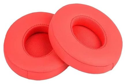 Almohadillas compatibles con auriculares inalámbricos Beats Solo 2 y Solo 3, piel de proteína Solo2 Solo3, almohadillas de repuesto, color rojo B