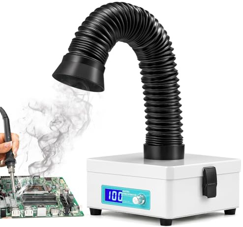 Zertylre LöTrauchabsaugung Mit Led-Licht Und Hepa-Filter,120 bis 180m³/h Starke Absaugung, 99,97% Filterwirkung,Tischreinigungssystem FüR SchweißEn, Elektronikreparatur Und Heimwerkstatt