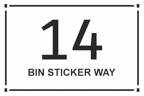 One of a Kind UK Personalised Self-Adhesive Bin Stickers 2 – Pack of 4 Custom Wheelie Bin Address Labels, Waterproof Vinyl, 15x10cm