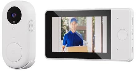 Vibsky 4,3 Zoll IPS-Bildschirm Digitaler Türspion mit 115° Weitwinkel, Nachtsicht und Zwei-Wege-Gegensprechanlage, Weiß