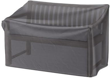 MR. DEKO Schutzhülle Gartenbank 160 x 75 x 65-85 cm Anthrazit | Abdeckhaube Atmungsaktiv Wasserdicht | Wetterfeste Schutzhaube Gartenmöbel | Abdeckung Bank Winterfest XXL