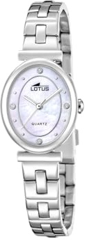 Lotus Damenuhr Analog aus Edelstahl 316l | Quarzwerk, Widerstandsfähiges Mineralglas, Wasserdicht 5 ATM 19016/1 -2GETHER, Weißes Zifferblatt
