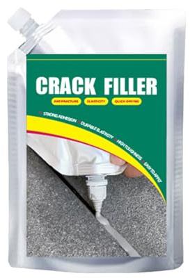 Concrete Crack Sealant - 500ml Grey Slab Joint Filler, Quick-Drying Strong Adhesive, Waterproof Self-Leveling Cement Floor Grouting, Leak Preventer Repair For Kitchen Bathroom Garage Roof Wall Floor