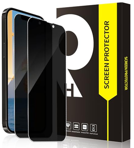 Cable Leader 2 Stück Schutzfolie für Panzerglas für iPhone 15 Pro Blickschutzfolie, 9H Härte Anti-Kratzer Hohe Empfindlichkeit Anti-Spähen 15 Pro Displayschutz, 2.5D Edge Präzise Passform Sichtschutz