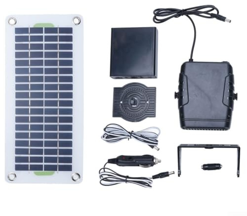 30W Solar Heizlüfter mit 12V Adapter für Fahrzeug und Außenbereich, tragbares-kristallines-Silizium-Warmgebläse