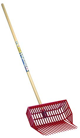 Little Giant DuraPitch II Pitch Fork (Red) Durable Polycarbonate Stable Fork with Basket Design (13 in Tines) (Item No. DP2RED)
