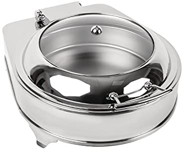 Olympia Round Electric Chafer 490X425X240mm Stainless Steel & Glass Dish