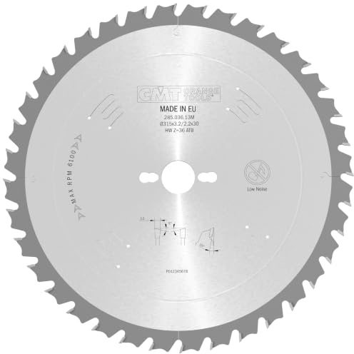 CMT Orange Tools Kreissägeblatt HW 315 x 3,2 / 2,2 x 30 Z=36 5° ATB - 285.036.13M - für Querschnitte / Feinschnitte