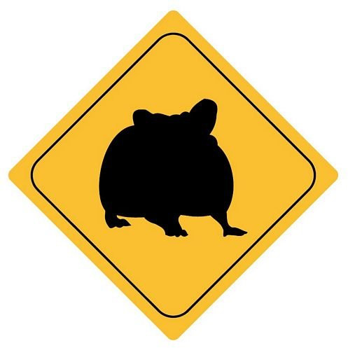 FahnenMax Autoaufkleber Sticker Achtung Hamster Aufkleber
