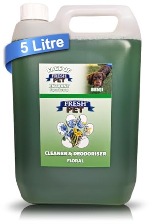 Trade Chemicals Pet Disinfectant Deodoriser Cleaner Kennels Artificial Grass Fresh Pet 5L (Floral)