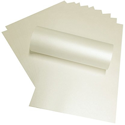Syntego A4 doppelseitiges quarzo peregrina majestätisches Perlglanzpapier,120 g/m², geeignet für Tintenstrahl- und Laserdrucker 20 Elfenbein