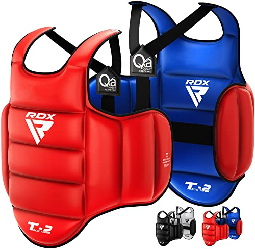 RDX TKD Plastron de Boxe Protection MMA Pro Advance Corps Chest Protector Garde Armour Petit(Réversible)