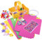 TUPARKA 6 PCS Easter Card Craft Baskets With Easter Sticker Colour Egg Buttons for Children Easter Decoration Craft Egg Filler Supplies