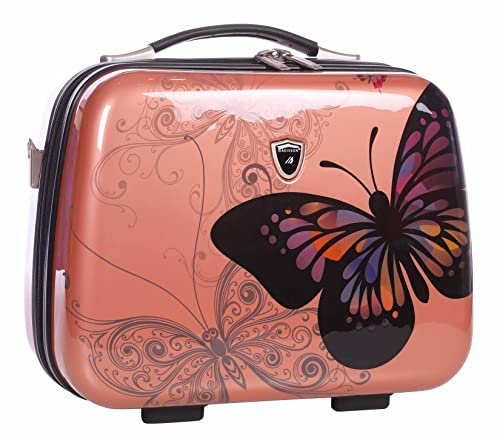Vanity Case Rigida Rose Gold con manico e tracolla - Madisson., Rosa, S
