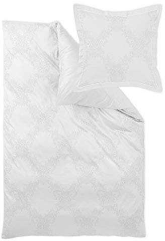 Curt Bauer Mako-Brokat Damast Bettwäsche Sophia Perlmutt Kissenbezug einzeln 40x80 cm