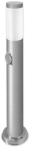 LED Wegeleuchte, 1-Flammig LED Wegelampe Sockellampe, Aluminium mit Steckdose 230V IP44 (65cm 204 Steckdose)