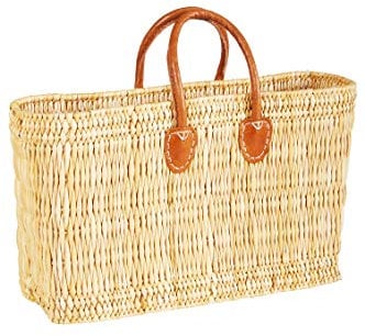 ORIGINAL Ibiza Tasche Korbtasche Strandtasche Nativo 46cm groß | Marokkanische Palmblatt Einkaufskorb Einkaufstasche geflochten XXL | Natur Shopper Umhängetasche Strohtasche für Damen und Herren