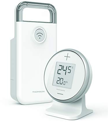 Thermostat Connecté WiFi pour chaudière , Le contrôle se fait par l’application mobile (IOS, Android) ou avec Alexa, Facile à installer, design sobre et élégant - Thomson - 520010