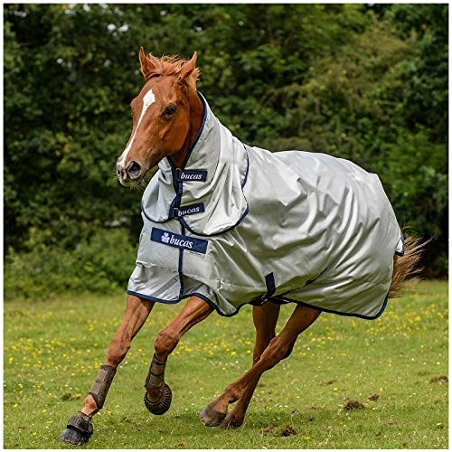 Bucas Regendecke Light Stay-Dry Power Turnout Silber 120cm + Hufkratzer Reiterladen24.de