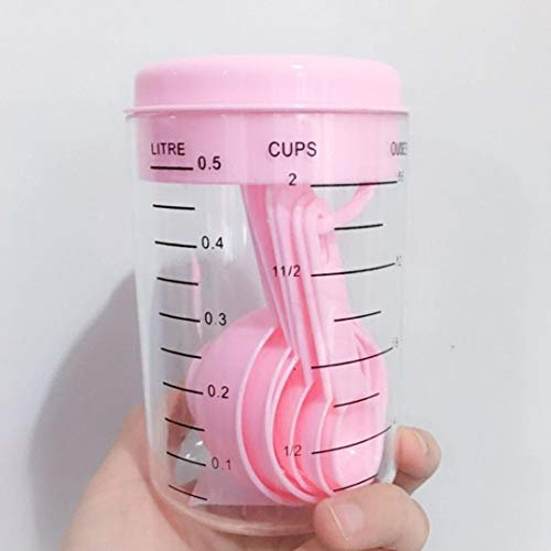 PULABO Utensils Kitchen Craft Teaspoon Measuring Cup Spoons Set Baking Cooking Pink Superior Quality and Creative Popular