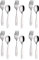 Exzact couverts pour enfant en acier inox 12pcs – 6 fourchettes et 6 cuillères – Ustensiles/couverts pour enfant – Gravure chien et lapin