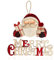 com-four® Hängedeko Weihnachten - Holz-Aufhänger Schriftzug mit Santa Claus - Türschild Christmas aus Holz - Hänger für Türen, Wände, Fenster (MC Weihnachtsmann)