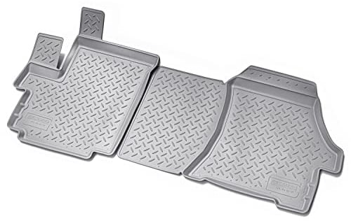 Recambo 3D Gummi Fußmatten kompatibel für Citroen Jumper | FIAT Ducato | ab BJ 2006 | Auto Gummimatten | Passgenau | mit Rand | grau
