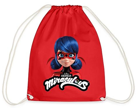 Spreadshirt Miraculous Ladybug Mit Logo Turnbeutel, One size, Rot
