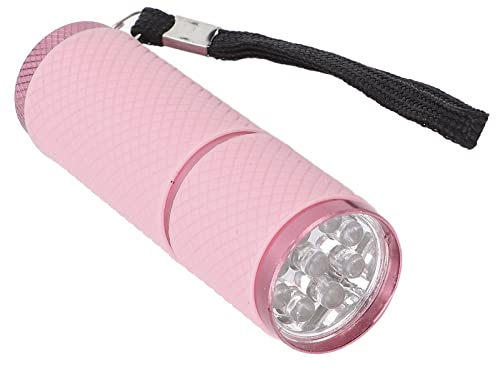 Taschenlampe Nagellampe, Mini UV LED Einzelfinger Nagellampe für Gelnägel 9 LED Taschenlampe Tragbarkeit Nageltrockner Maschine Nail Art Werkzeuge UV Licht(Rosa)